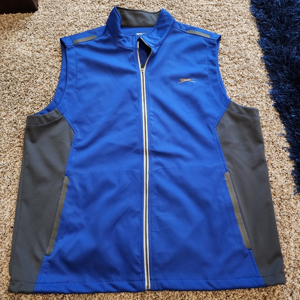 Slazenger Men's Blue Golf Vest Full Zip XL.